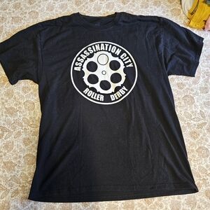 Hanes Black Graphic Tee - Roller Derby Design